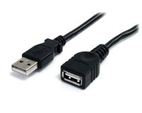Startech.com Cable de Extensin USB 2.0 A a A  de 3 pies Negro - M/H (USBEXTAA3BK)